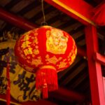 Red and Gold Floral Lantern